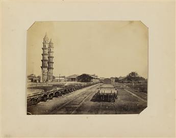(INDIA & KANDY--SRI LANKA) A group of 3 albums, with a total of 95 photographs, of India and Sri Lanka.